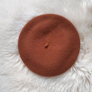 NWT Aldo | 100% wool beret in cognac O/S